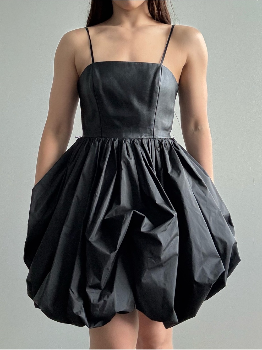 Alice + Olivia Black Mini Bubble Dress - Picture 7 of 10